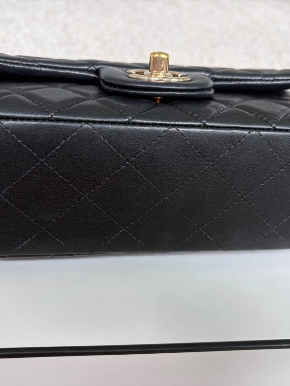 Chanel Classic Black Lambskin Flap Rectangular Mini LGHW 24 series - Picture 16 of 17